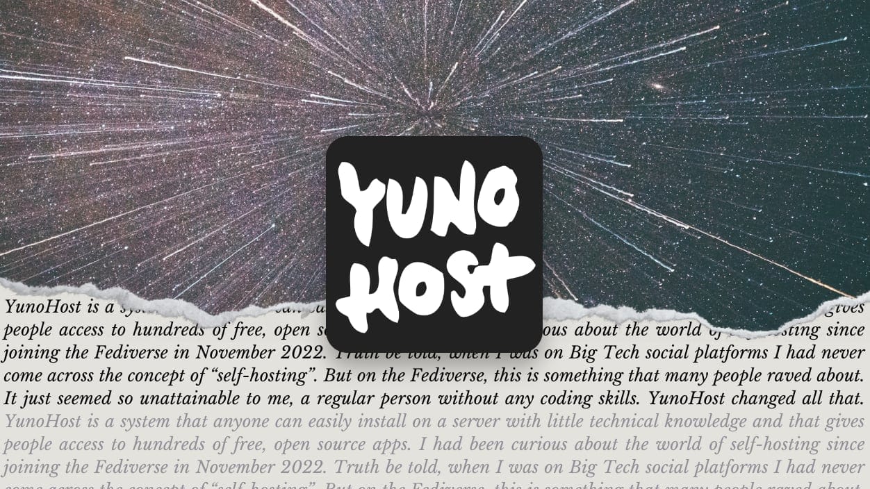 A newbie's guide to self-hosting with YunoHost. Part 1: reasons + requirements